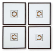 Dallbourne - White / Gold Finish - Wall Art Set (Set of 4) - JaxCo Furniture