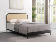 Amherst - Radio Weave Rattan Metal Bed - JaxCo Furniture
