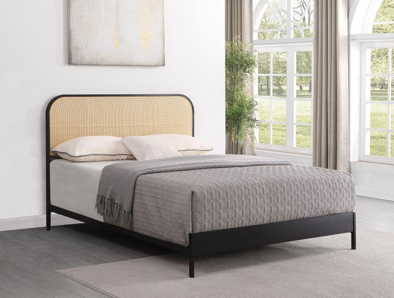Amherst - Radio Weave Rattan Metal Bed - JaxCo Furniture