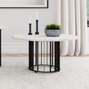 Haven - Round Genuine White Marble Top Table - JaxCo Furniture