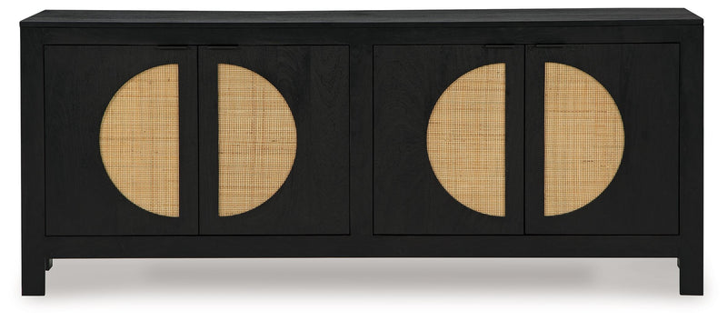 Cliffiings - Black / Natural - Accent Cabinet - JaxCo Furniture