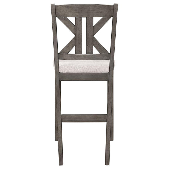 Athens - Wood Counter Chair With Cushion (Set of 2) - Barn Gray - JaxCo Furniture