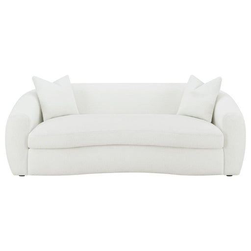 Isabella - Faux Sheepskin Upholstered Sofa Natural - Ivory - JaxCo Furniture