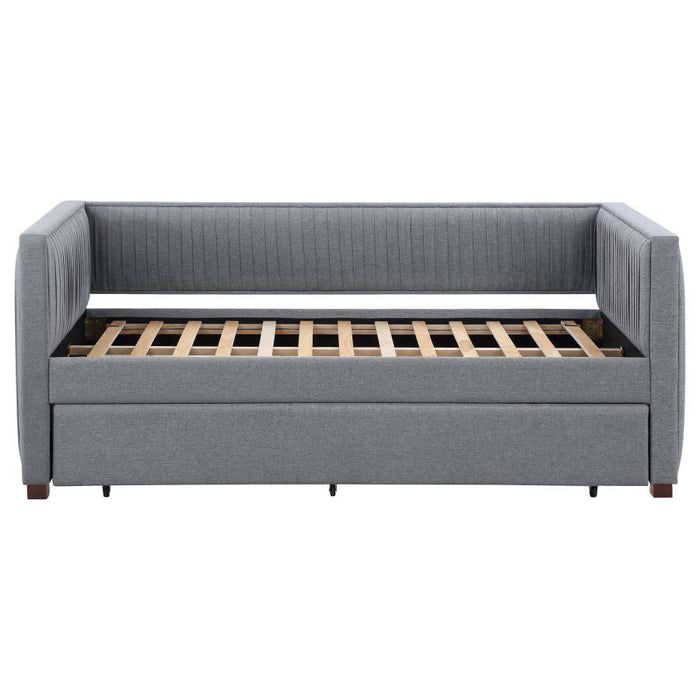 Brodie - Upholstered Twin Daybed With Trundle - Gray - JaxCo Furniture