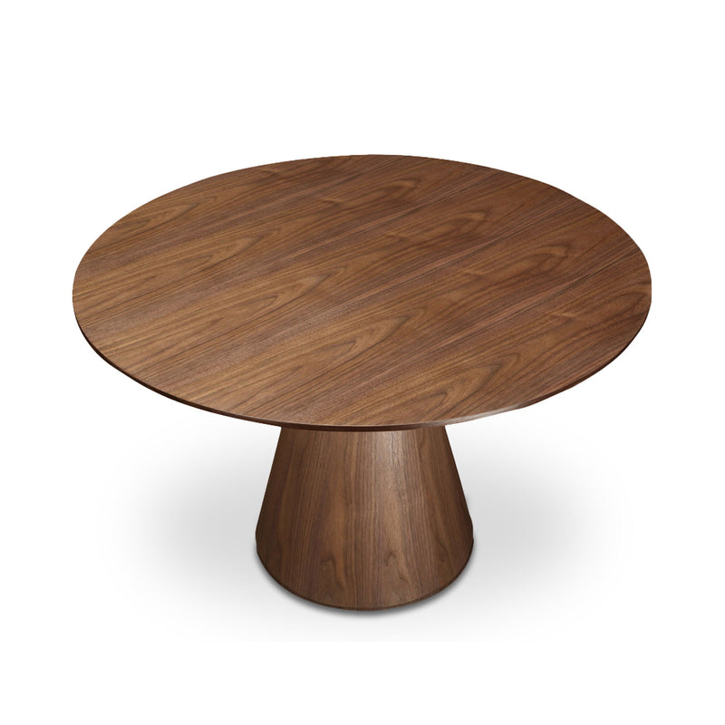 Otago - Round Dining Table - Natural Walnut - JaxCo Furniture