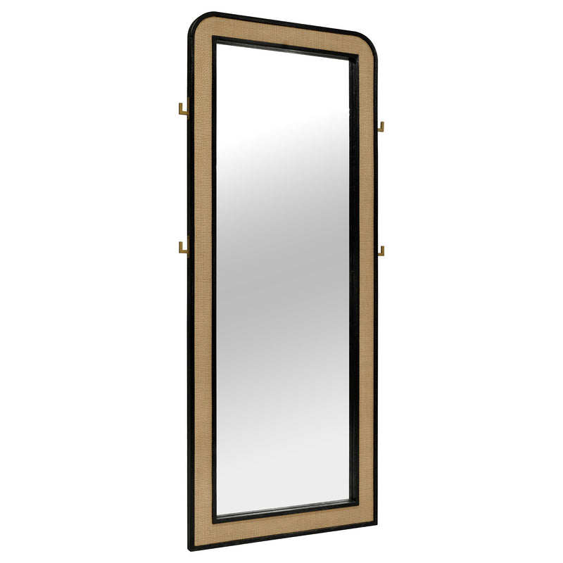 Arini - Cane Weave Full Length Standing Floor Mirror - JaxCo Furniture