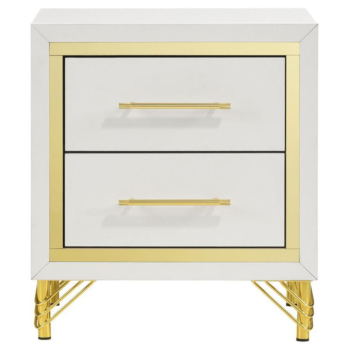 Lucia - 2-Drawer Nightstand - White - JaxCo Furniture