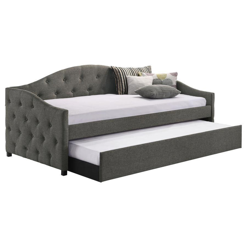 Sadie - Upholstered Daybed With Trundle - JaxCo Furniture