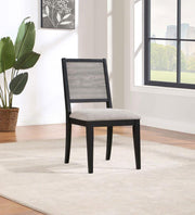 Elodie - Wood Dining Side Chair (Set of 2) - Gray And Black - JaxCo Furniture