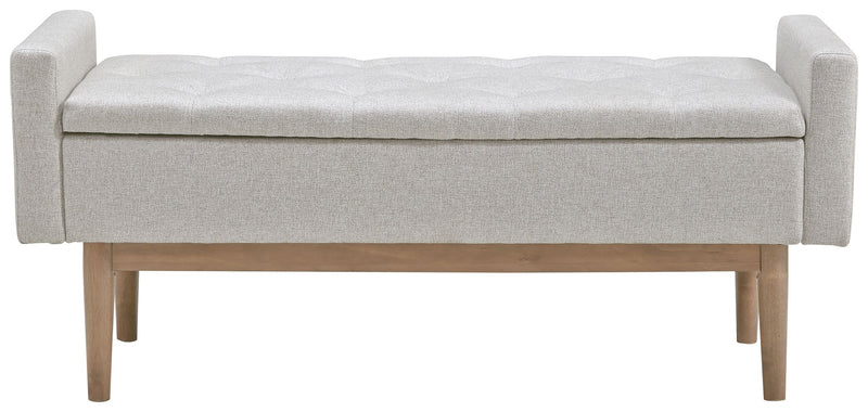 Briarson - Beige / Brown - Storage Bench - JaxCo Furniture