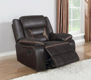 Greer - Upholstered Swivel Glider Recliner Chair - JaxCo Furniture
