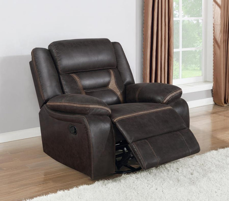 Greer - Upholstered Swivel Glider Recliner Chair - JaxCo Furniture