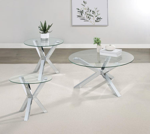 Kenzie - Round Coffee Table Set - JaxCo Furniture