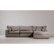 Clay - Livesmart Fabric Lounge Modular Sectional - Light Gray - JaxCo Furniture