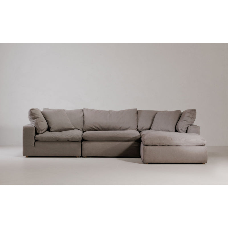 Clay - Livesmart Fabric Lounge Modular Sectional - Light Gray - JaxCo Furniture