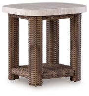 Dolan Creek - Square End Table - Beige / Brown - JaxCo Furniture