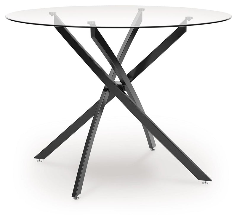 Pharwynn - Black - Round Dining Room Table - JaxCo Furniture