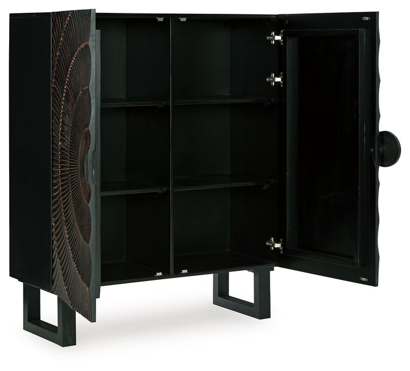 Fosterman - Distressed Black - Accent Cabinet - JaxCo Furniture