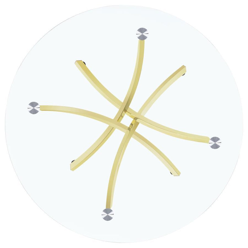 Beckham - Round Glass Top Dining Table - JaxCo Furniture