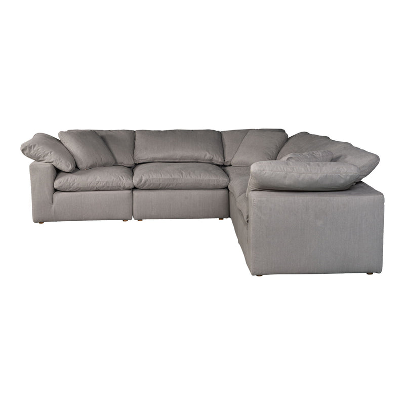 Terra - Livesmart Fabric Condo Classic L Modular Sectional - Light Gray - JaxCo Furniture