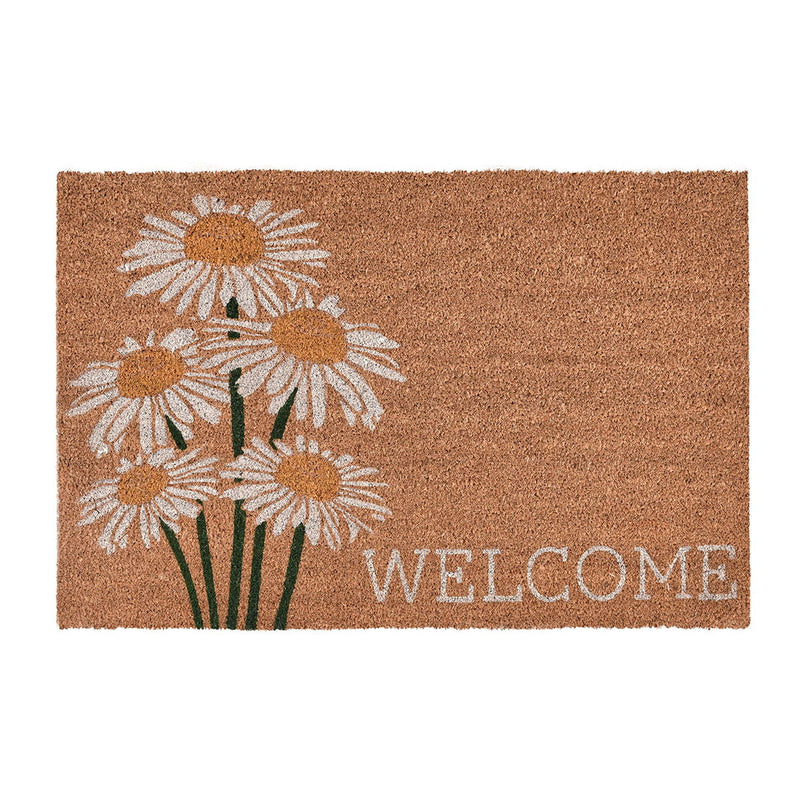 Doormats - Daisy Welcome Doormat - Ivory Multi / Natural - JaxCo Furniture