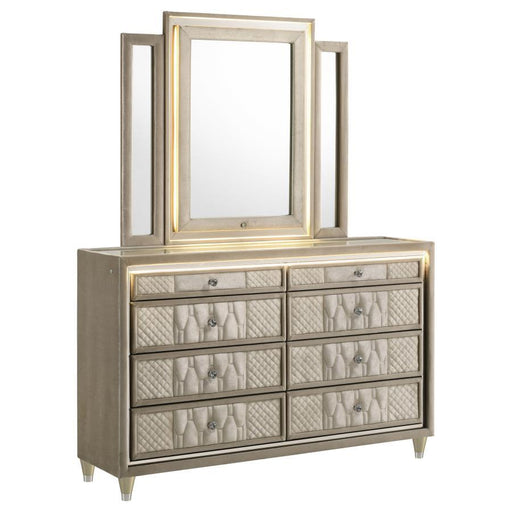 Lorient - 8-Drawer LED Bedroom Dresser Cabinet - JaxCo Furniture
