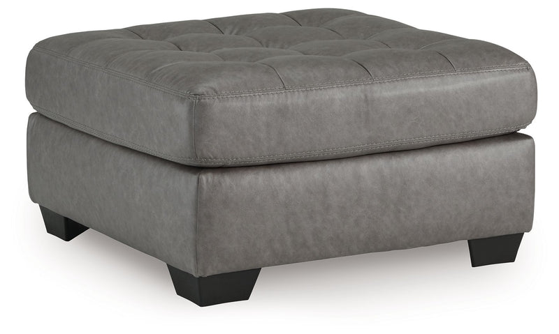 Clairette Court - Alloy - Oversized Accent Ottoman - JaxCo Furniture