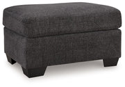 Loreo - Ottoman - Ebony - JaxCo Furniture