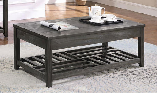 Cliffview - Rectangular Wood Lift Top Coffee Table - Gray - JaxCo Furniture