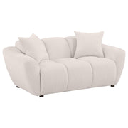 Destino - Chenille Upholstered Splayed Arm Loveseat - Greige - JaxCo Furniture