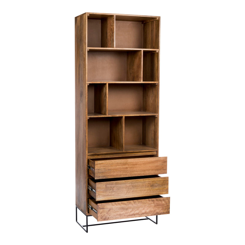 Colvin - Shelf With Drawers - Natural - JaxCo Furniture