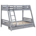 Trisha - 2-Drawer Wood Twin Over Full Bunk Bed - Gray - JaxCo Furniture