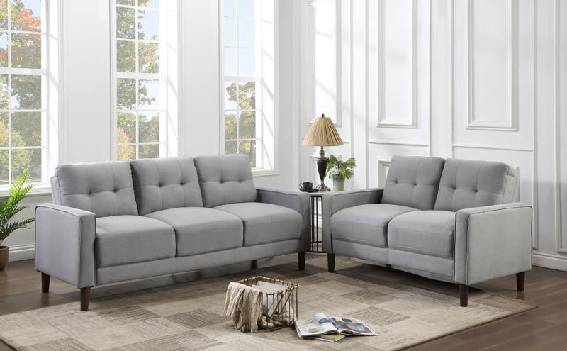 Bowen - Upholstered Track Arm Tufted Sofa Set - JaxCo Furniture
