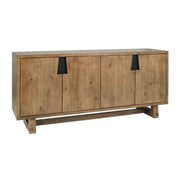 Lyra - 4 Door Buffet - Smoke Brown - JaxCo Furniture