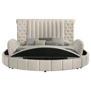 Sonya - Upholstered Round Storage Bed - JaxCo Furniture