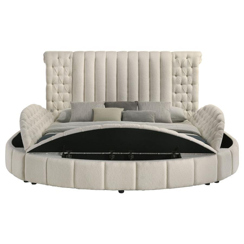 Sonya - Upholstered Round Storage Bed - JaxCo Furniture