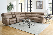 Theon - Modular Manual Reclining Sectional And Entertainment Console - JaxCo Furniture