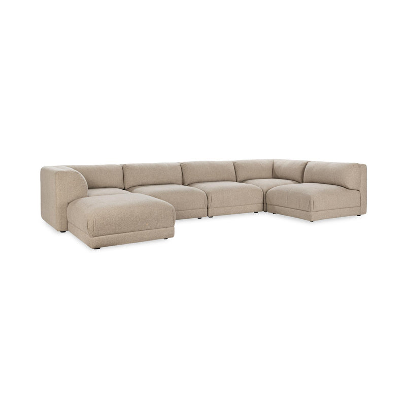 Adalynne - Upholstered 6 Piece Sectional - Buttermilk - JaxCo Furniture