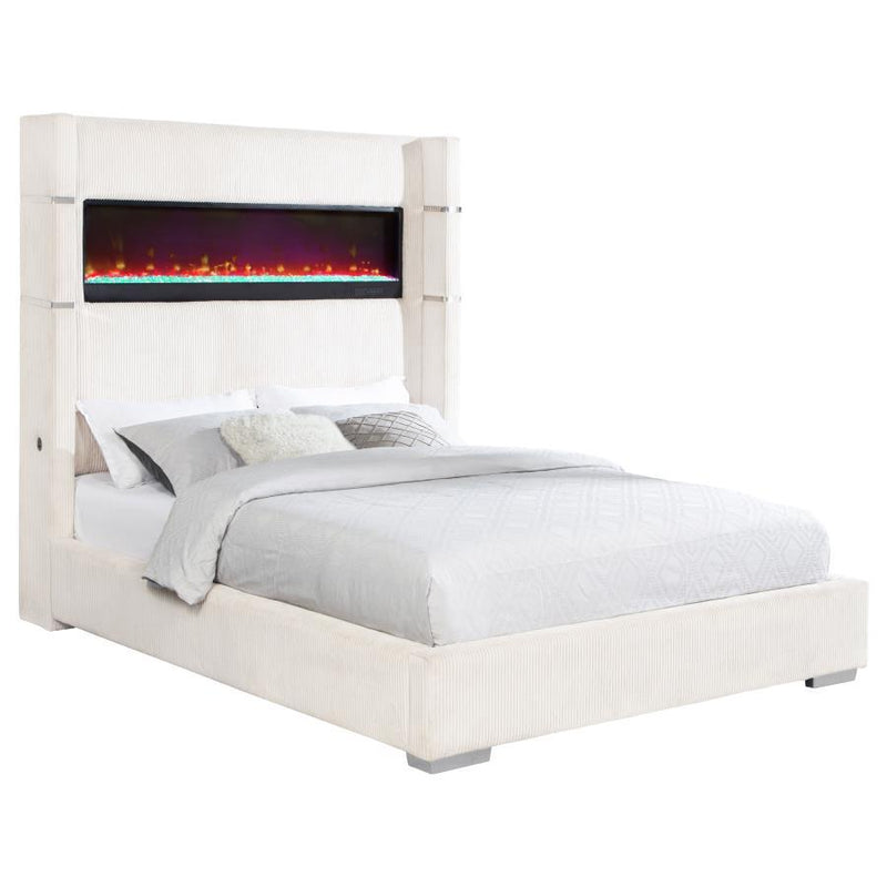 Tisdall - Upholstered Fireplace Bed - JaxCo Furniture