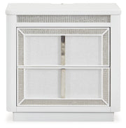 Chalanna - White - Two Drawer Night Stand - JaxCo Furniture