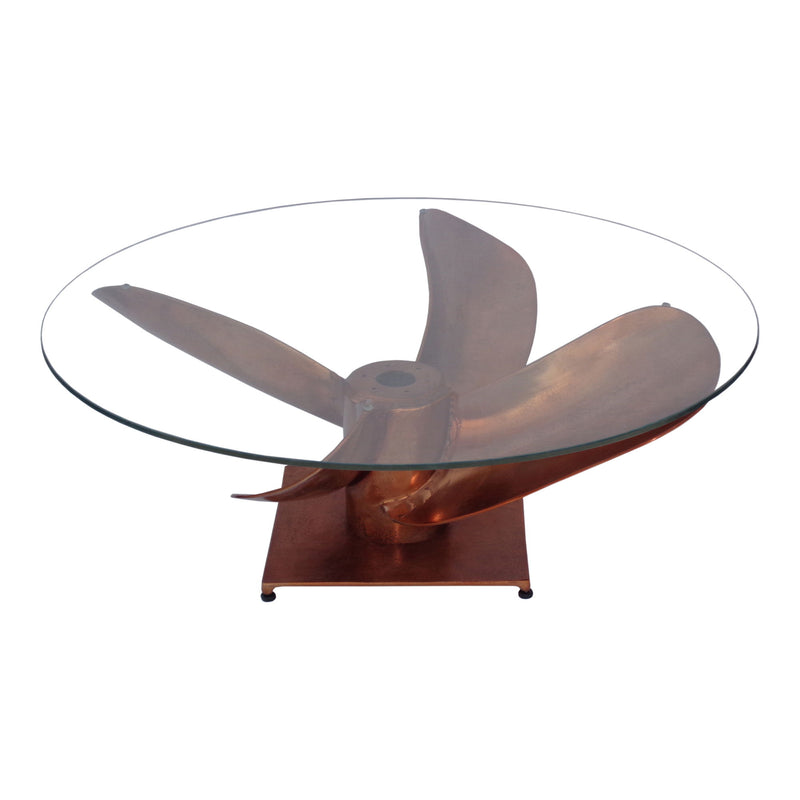 Archimedes - Aluminum Coffee Table - Brown - JaxCo Furniture