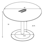 Cora - Round Wood Top Dining Table - Brown Walnut - JaxCo Furniture