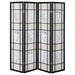 Catabella - 4-Panel Room Divider Folding Shoji Screen Floral - Black - JaxCo Furniture