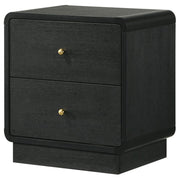 Cavelle - 2-Drawer Nightstand Bedside Table - Black - JaxCo Furniture