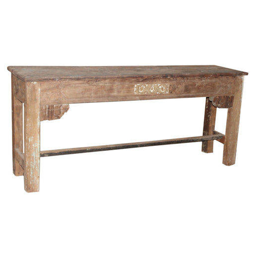 74" Reclaimed Wood Console Table - Light Brown - JaxCo Furniture
