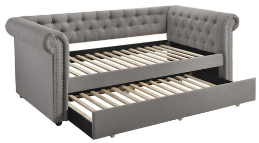 Kepner - Upholstered Twin Daybed With Trundle - Gray - JaxCo Furniture