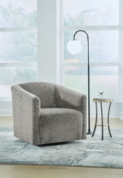 Bramner - Charcoal - Swivel Accent Chair - JaxCo Furniture