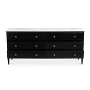 Eleanor - 6 Drawer Dresser - Black - JaxCo Furniture