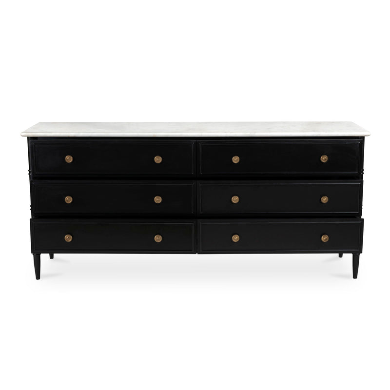 Eleanor - 6 Drawer Dresser - Black - JaxCo Furniture