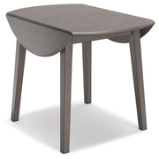 Shullden - Gray - Round Drm Drop Leaf Table - JaxCo Furniture